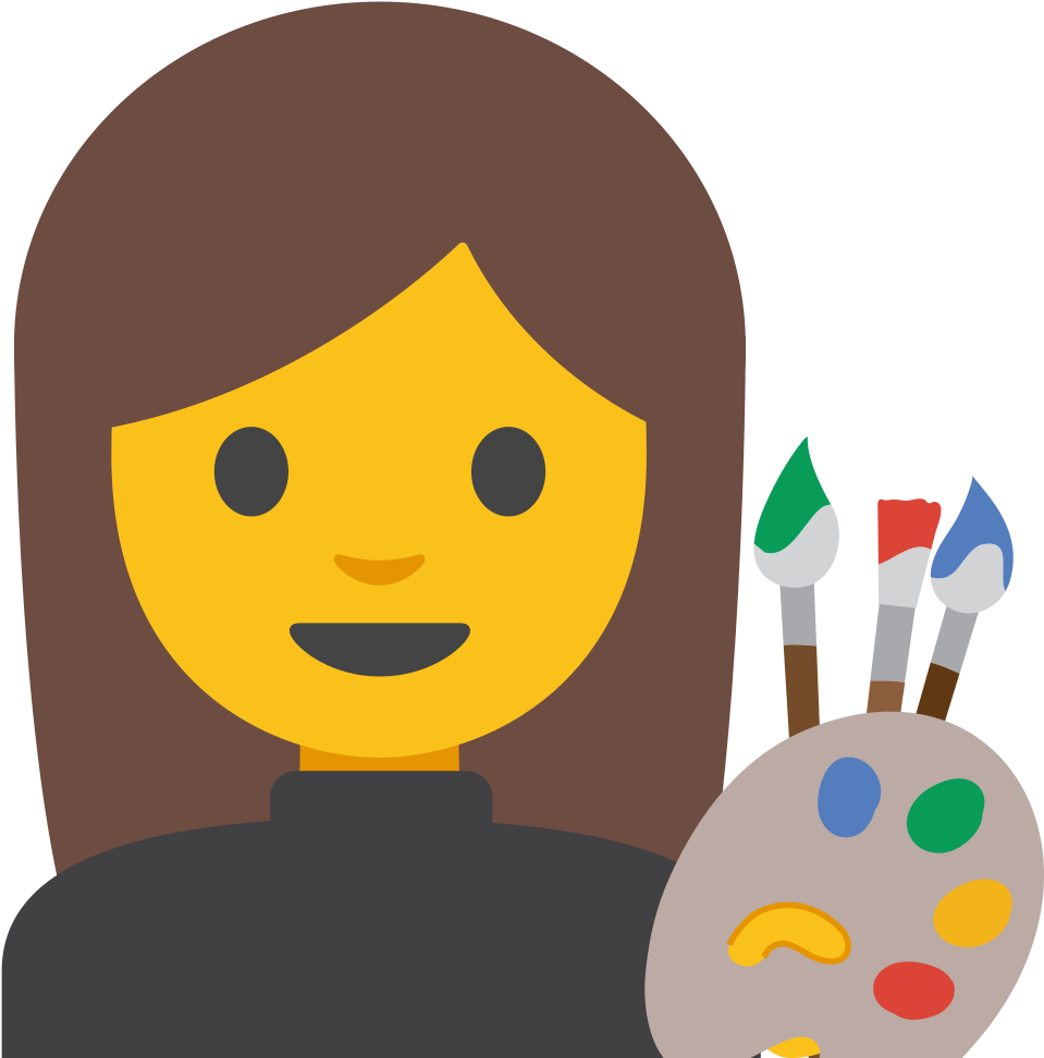 Emoji U1f469 200d 1f3a8 - Emoji De Mujer Artista Clipart (1024x1024), Png Download