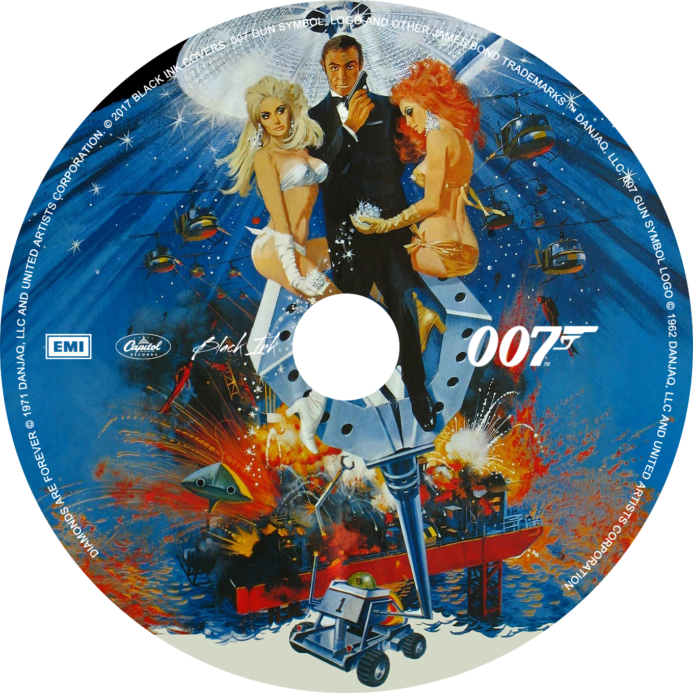Programme James Bond's Greatest Hits, Composer John - Diamonds Are Forever Album Clipart (1360x1360), Png Download