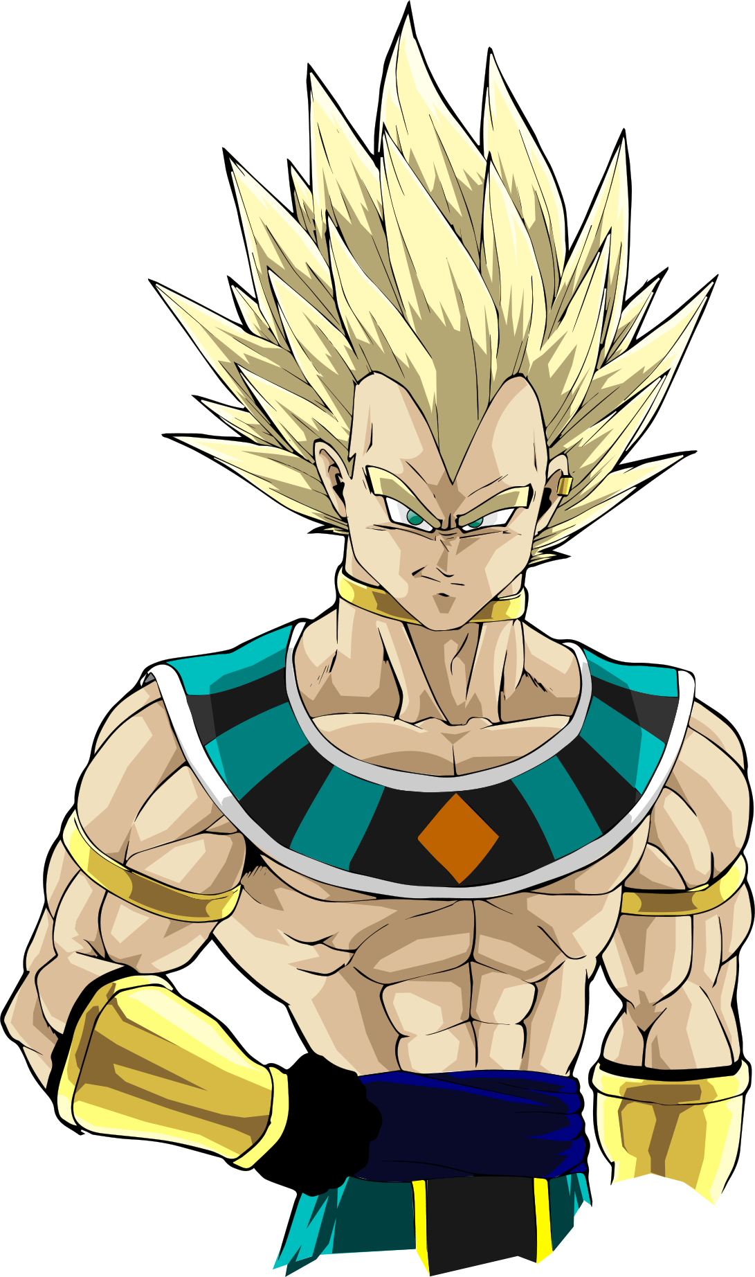 Super Saiyan Vegeta - Dragon Ball Clipart (1091x1844), Png Download