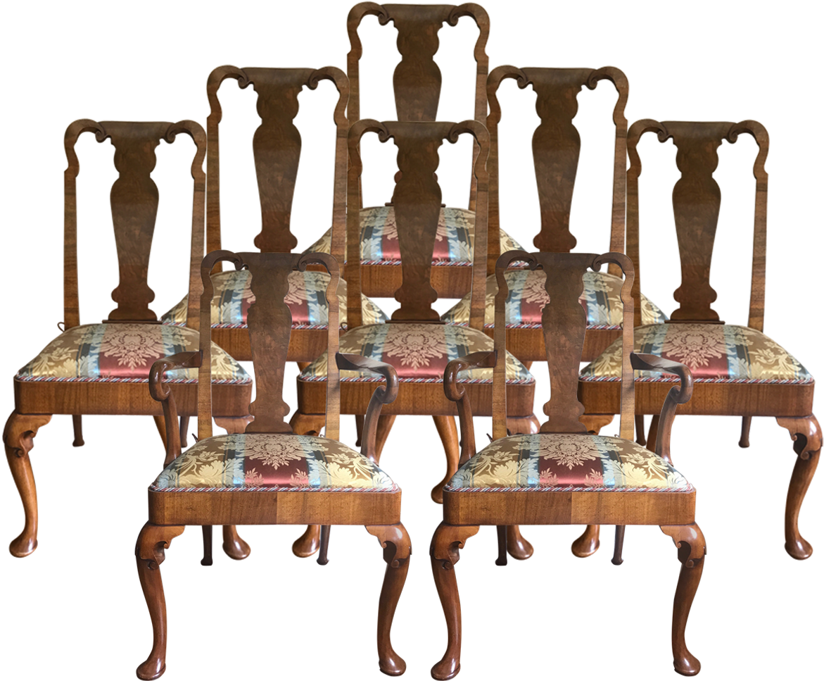 These Queen Anne Style Dining Chairs Exude Elegance - Chair Clipart (1200x1200), Png Download