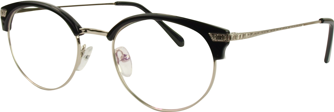 Tr1816 Black/silver Prescription Glasses - Still Life Photography Clipart (1440x600), Png Download