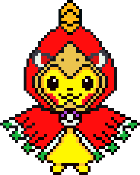Ho-oh Pikachu Perler - Illustration Clipart (570x660), Png Download