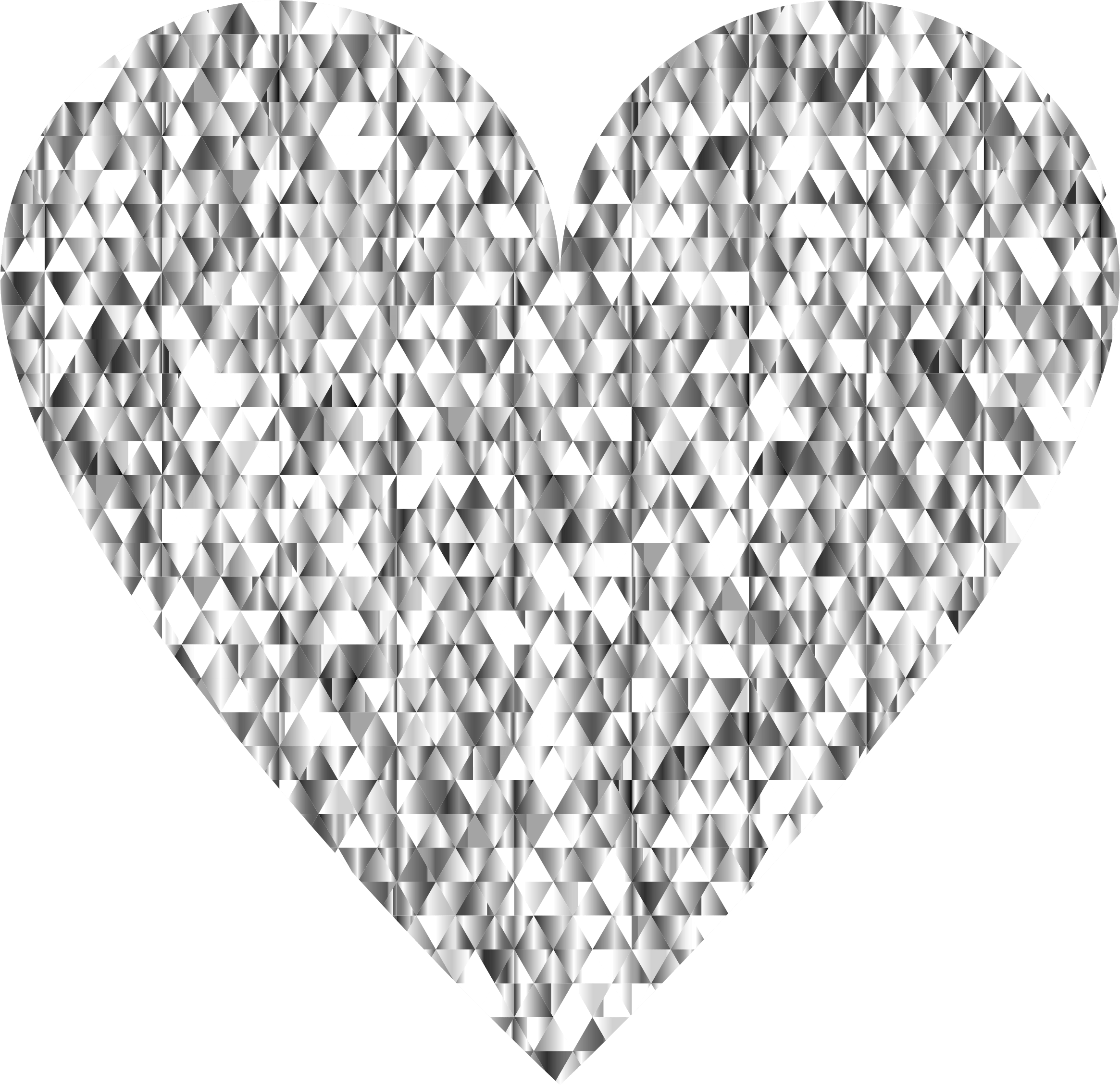 Diamond Heart Transparent Background Clipart (2330x2257), Png Download