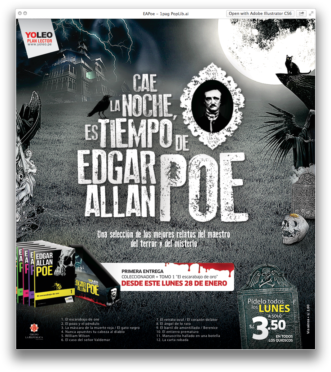 Yoleo “edgar Allan Poe” - Flyer Clipart (1068x1199), Png Download