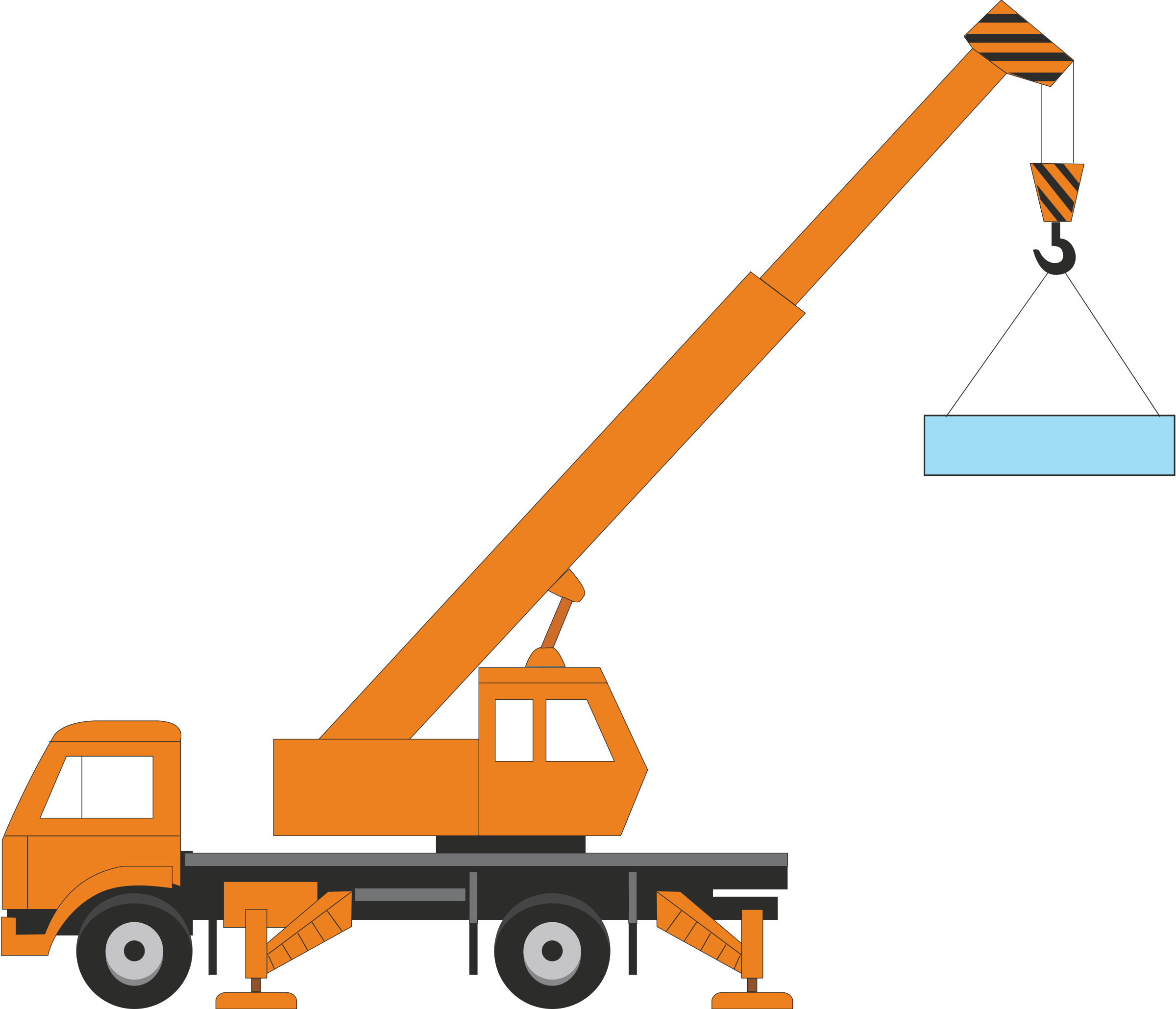 Crane Clipart - Png Download (2400x2059), Png Download