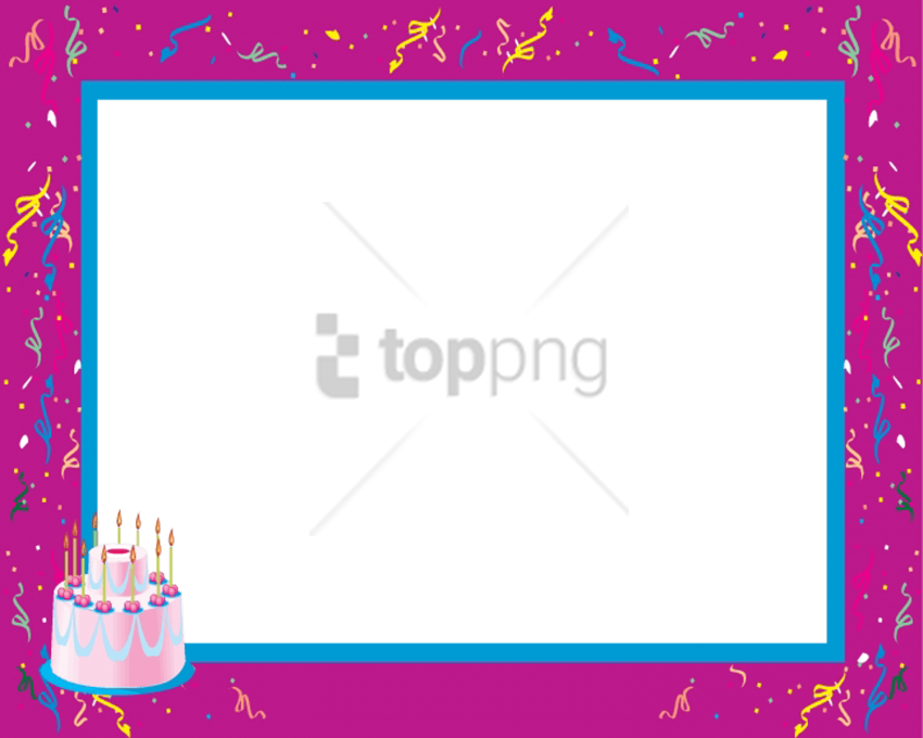 Free Png Borders And Frames For Kids Png Png Image - Birthday Clipart (850x680), Png Download