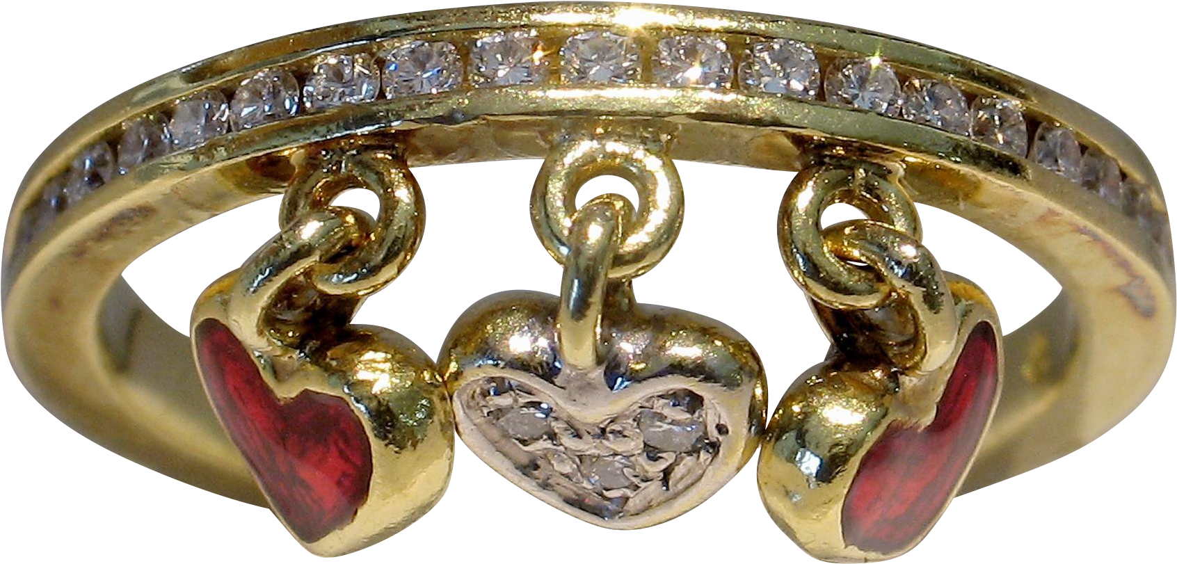 Fun, Flirty Fine, Here Is A Super Diamond Red Enamel - Bangle Clipart (1691x1691), Png Download