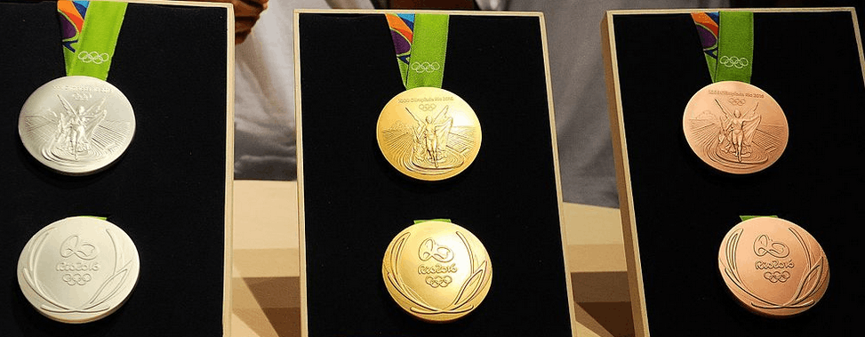 Medal Design For The Rio Olympiad - Medalha Olimpíadas Rio 2016 Clipart (973x379), Png Download