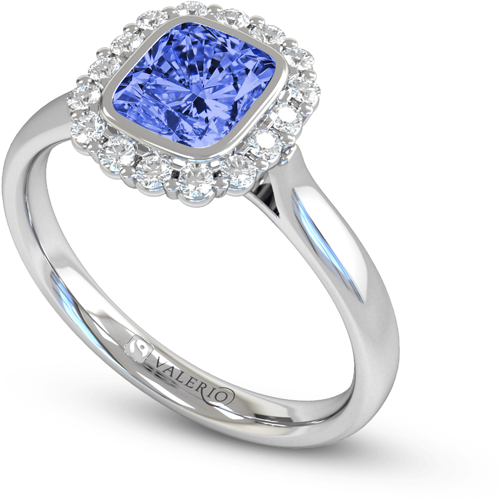 Valerio Jewellery Ethically Sourced Tropical Blue Sapphire - Pre-engagement Ring Clipart (2048x2048), Png Download