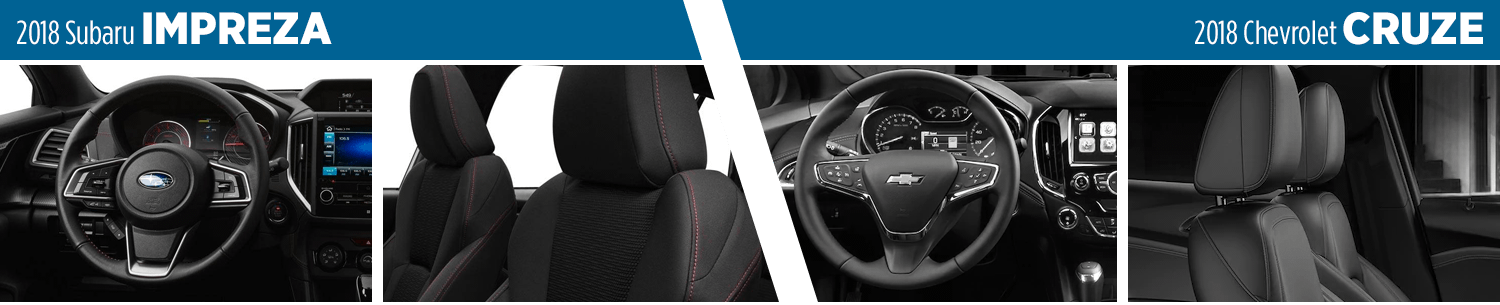 2018 Subaru Impreza 4-door Vs 2018 Chevrolet Cruze - First Generation Chevrolet Aveo Clipart (1500x305), Png Download