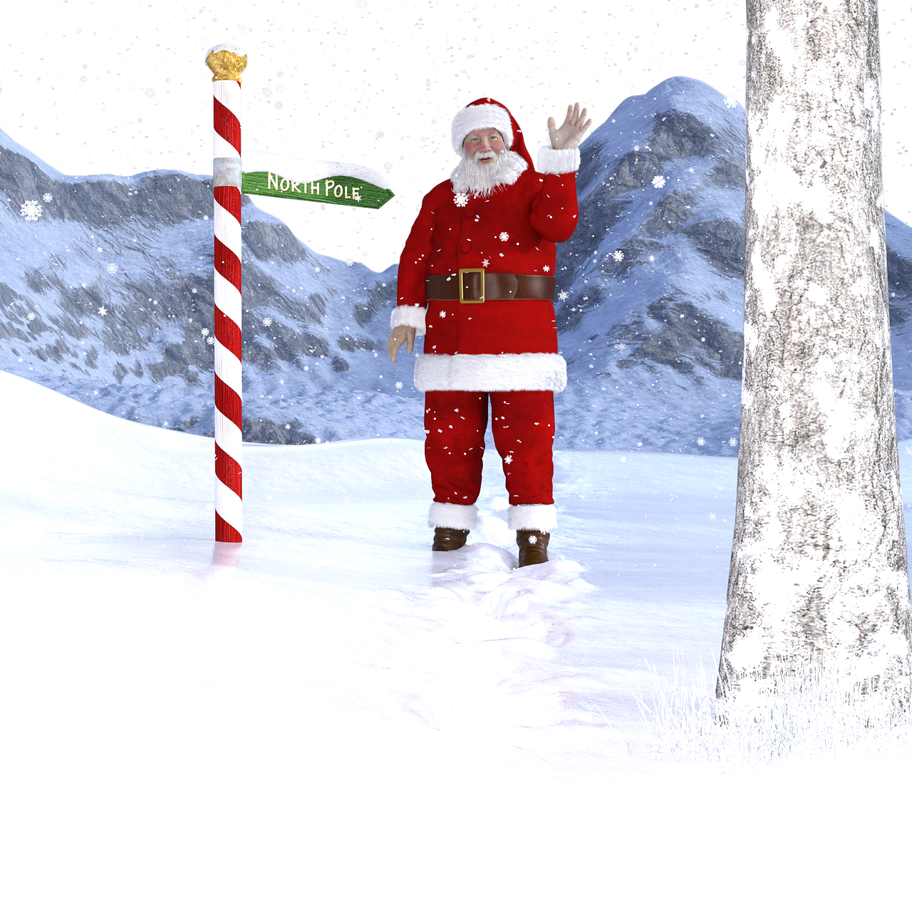 Christmas,santa Pole,boots,gifts, Clipart (1280x1280), Png Download
