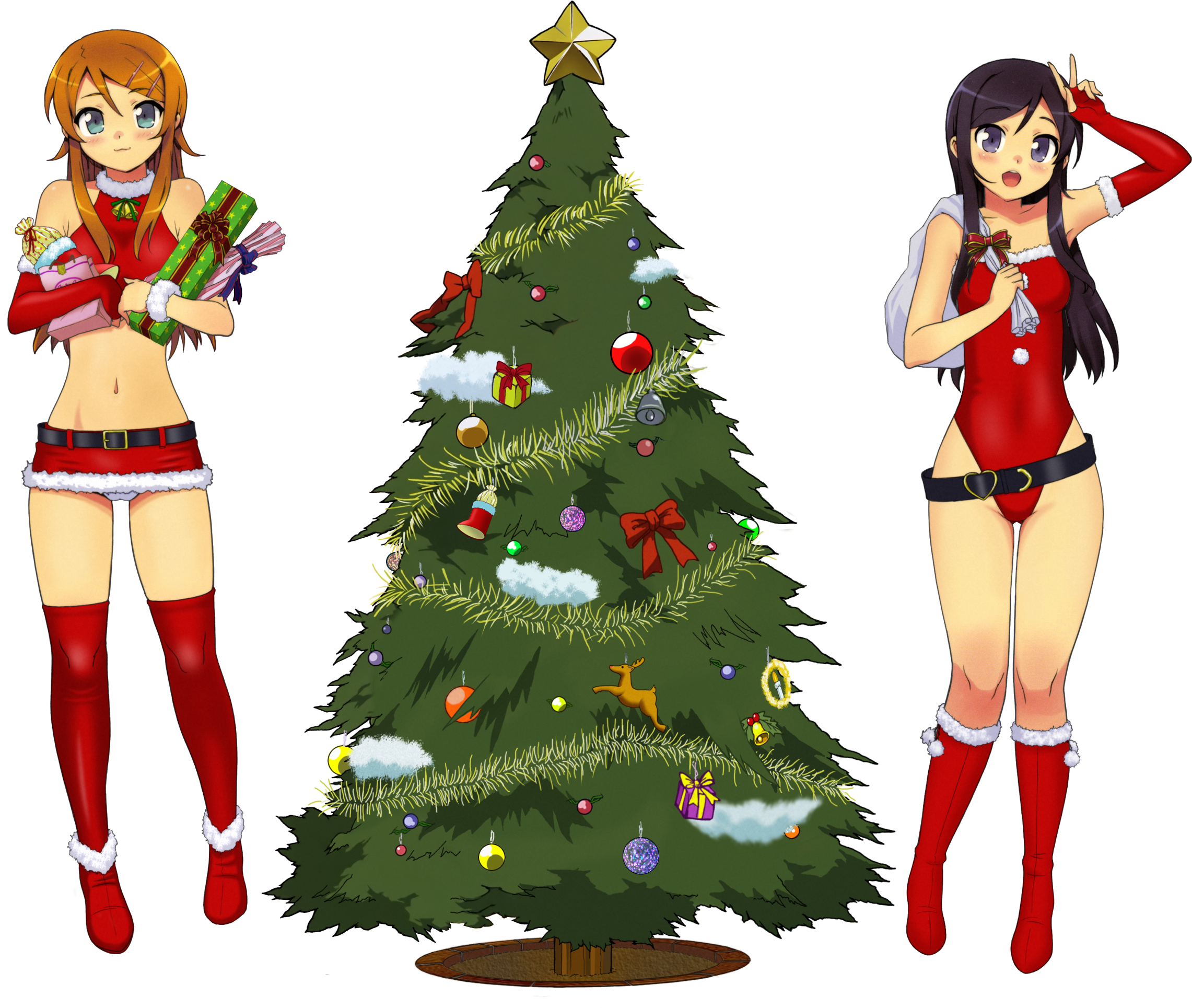 Download Png - Ayase Aragaki Christmas Clipart (2400x2000), Png Download