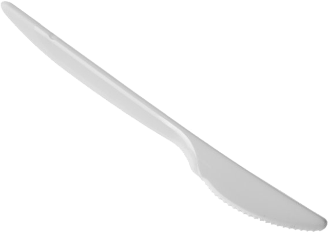 Knife Transparent Eating - Tube Pvc Blanc Carré Clipart (640x640), Png Download