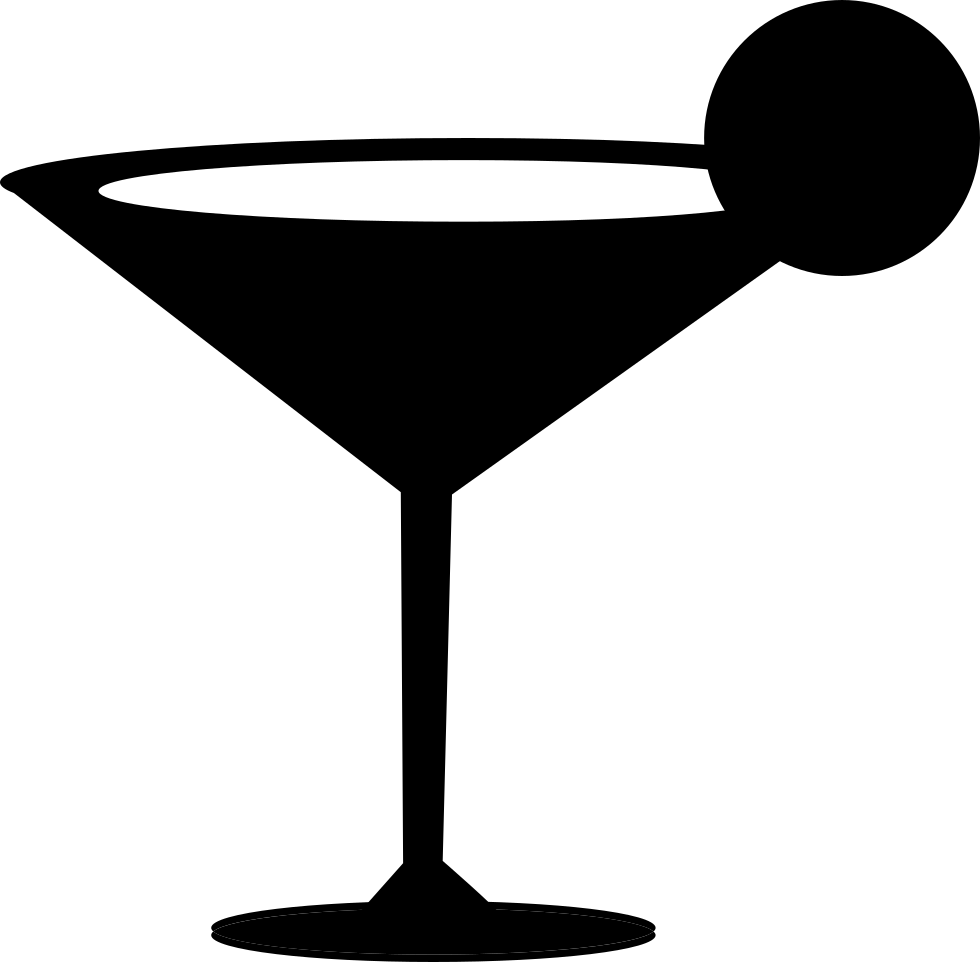 Martini Svg Outline White - Martini Glass Clipart (980x962), Png Download