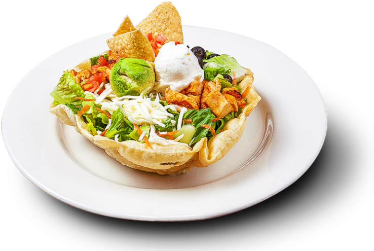 Taco Salad - Caesar Salad Clipart (768x505), Png Download