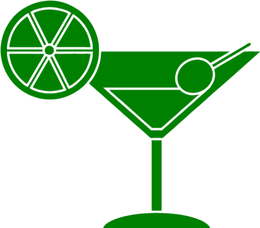 Beach Umbrella - Martini Glass Clipart (750x750), Png Download