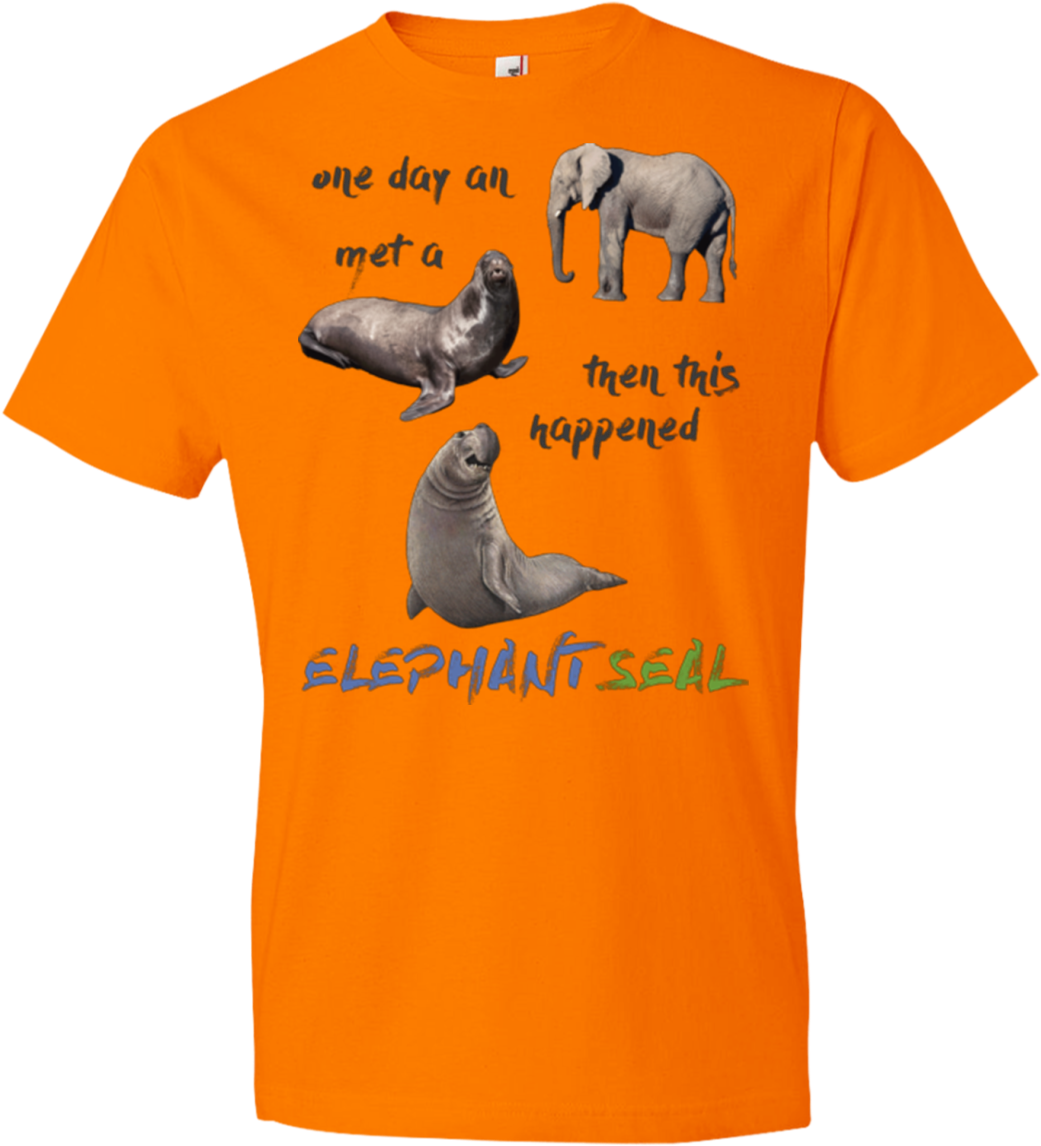 Funny Elephant Seals - T-shirt Clipart (1155x1155), Png Download