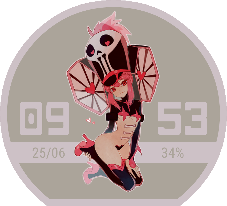 Nonon Jakuzure Watchface Watch Face Preview Clipart (960x870), Png Download