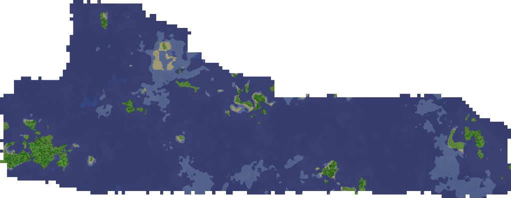 Big Ocean World - Biggest Minecraft World Map Clipart (1024x397), Png Download