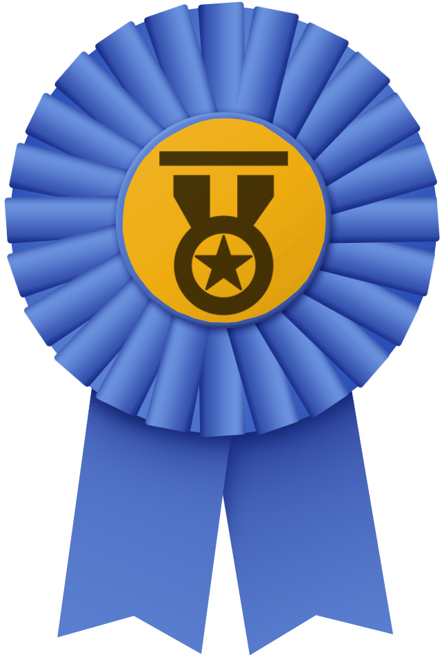 Hendrik “nintendos - - Blue Ribbon Award Vector Clipart (653x955), Png Download