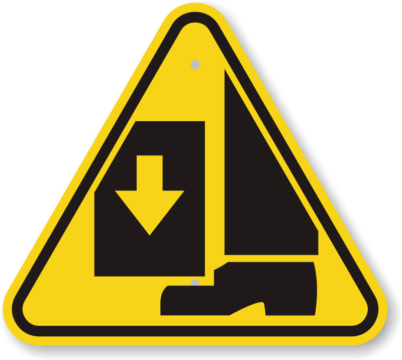 International Crushing Of Toes/foot Hazard Iso Sign, - Safety Sign Hand Clipart (800x716), Png Download