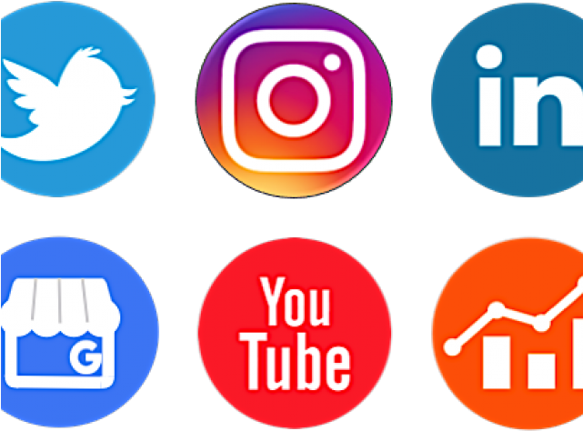 Social Media Icons Clipart Social Platform - Logos Transparent Social Media Icons Png (640x480), Png Download