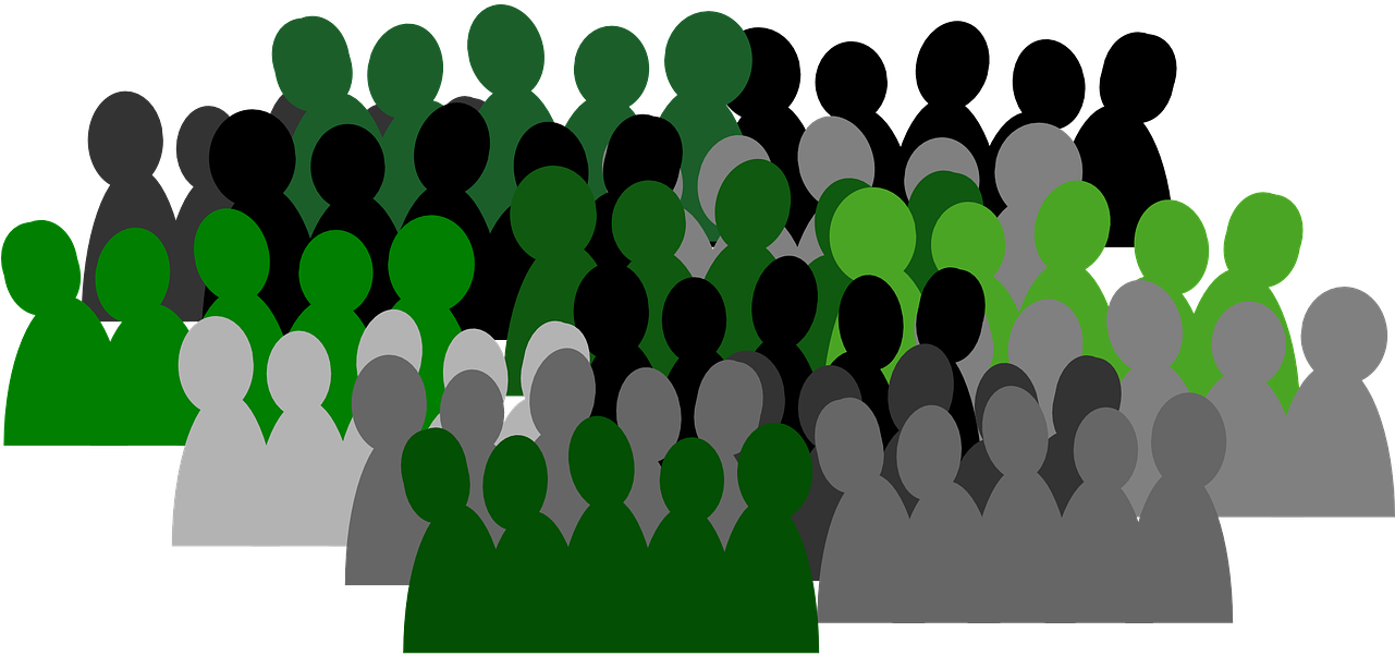 People Group Crowd Team Png Image - Crowd Of People Drawing Clipart (1280x640), Png Download
