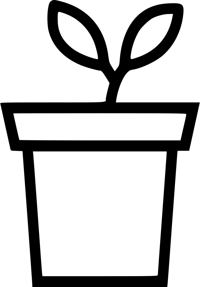 Plant Flower Pot Decoration Leaf Svg Png Icon Free - Flower Pot Icon Png Clipart (686x980), Png Download