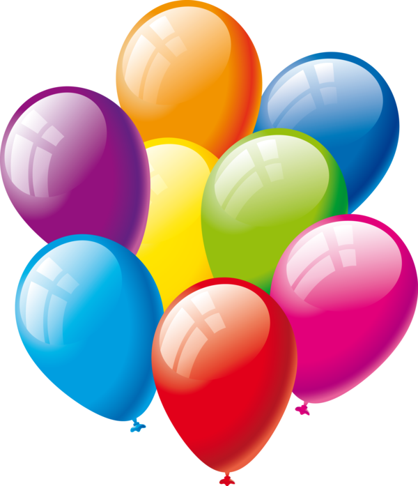 Ballon Anniversaire Png - Balloons Transparent Background Clipart (600x697), Png Download