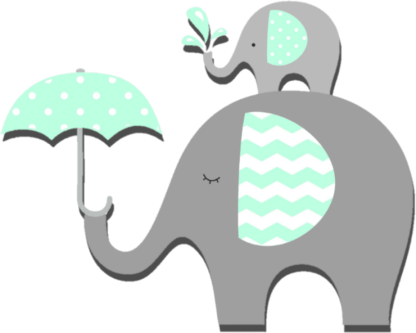 Free Png Download Baby Shower Elephant Png Images Background - Indian Elephant Clipart (850x681), Png Download