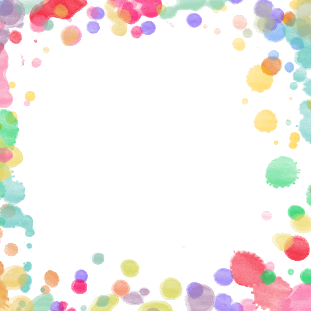 Paint Splatter Png Border - Colorful Border Png Clipart (1024x1024), Png Download