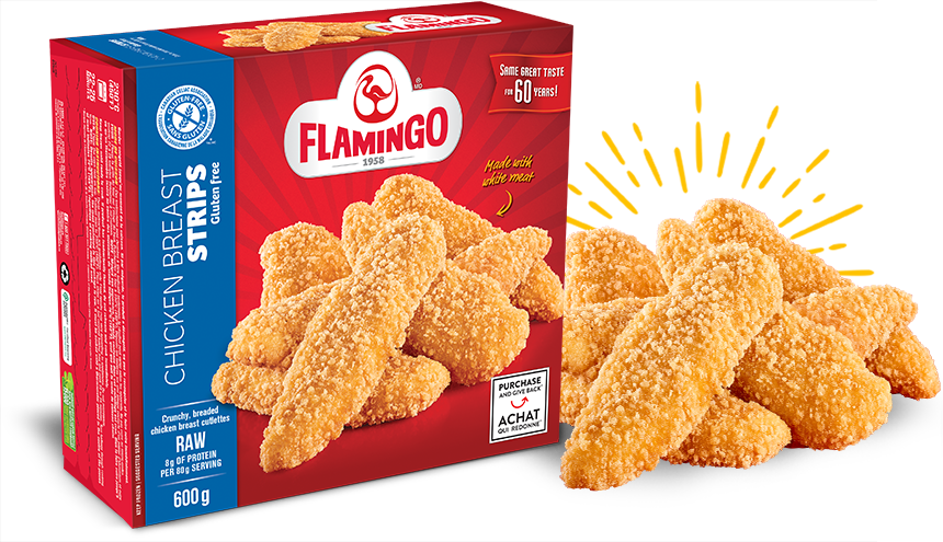 Gluten Free Chicken Strips - Tournedos Flamingo Clipart (860x495), Png Download