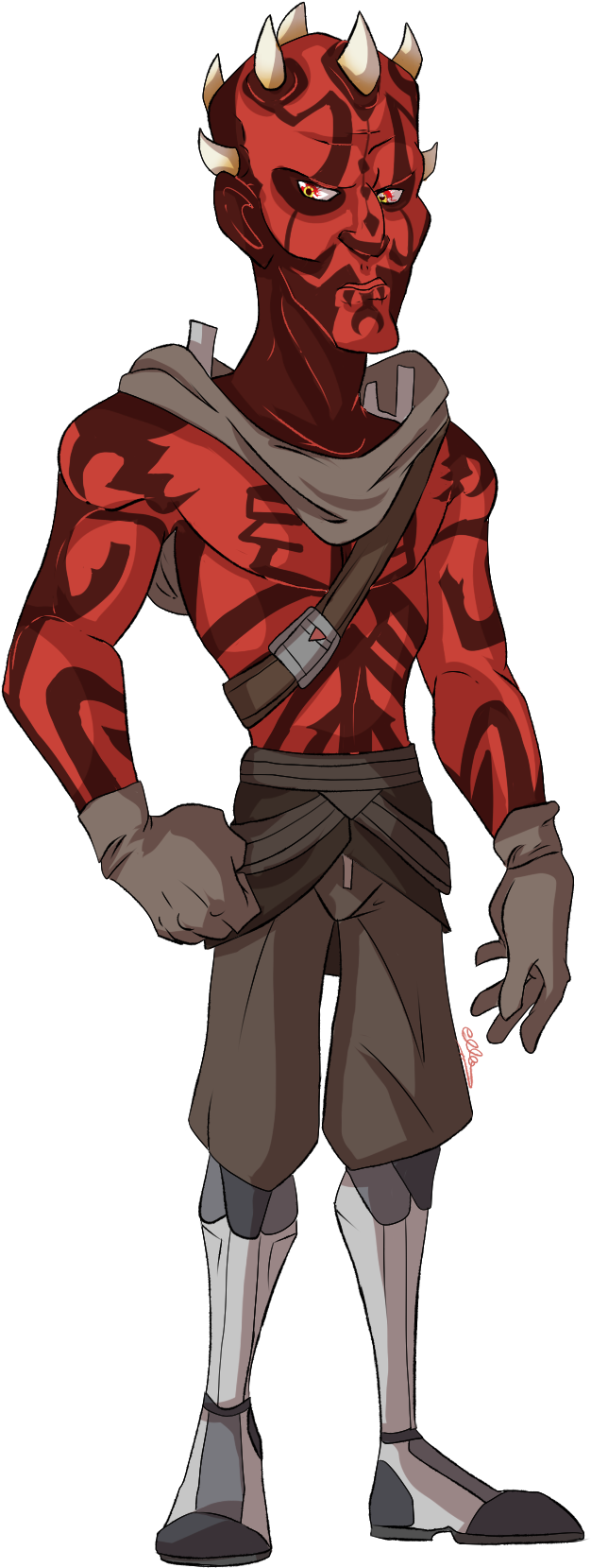 The Zabrak Pack Maul Smol And His Brother Savage Tol - Illustration Clipart (814x1727), Png Download