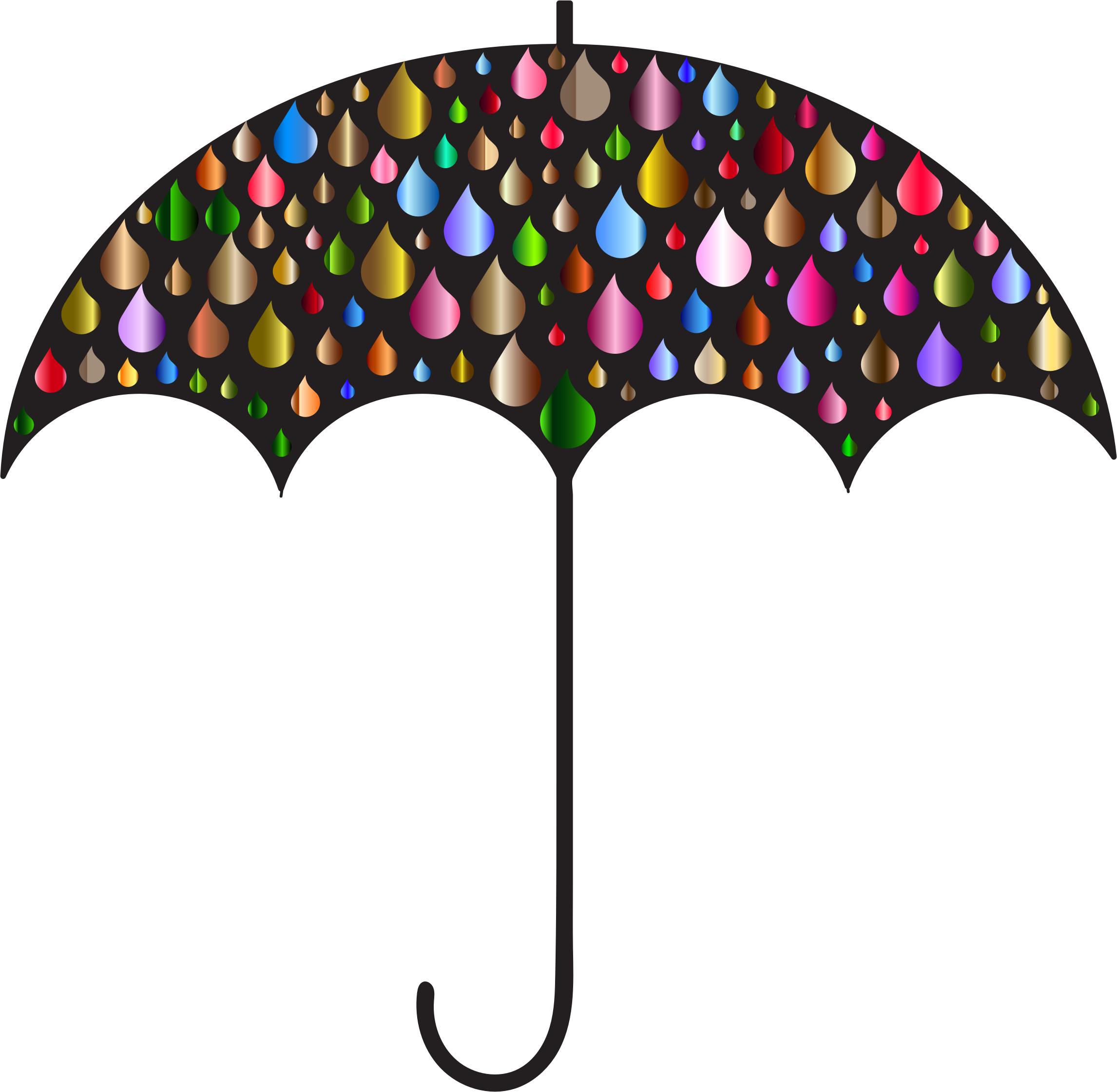 This Free Icons Png Design Of Prismatic Rain Drops Clipart (2292x2241), Png Download