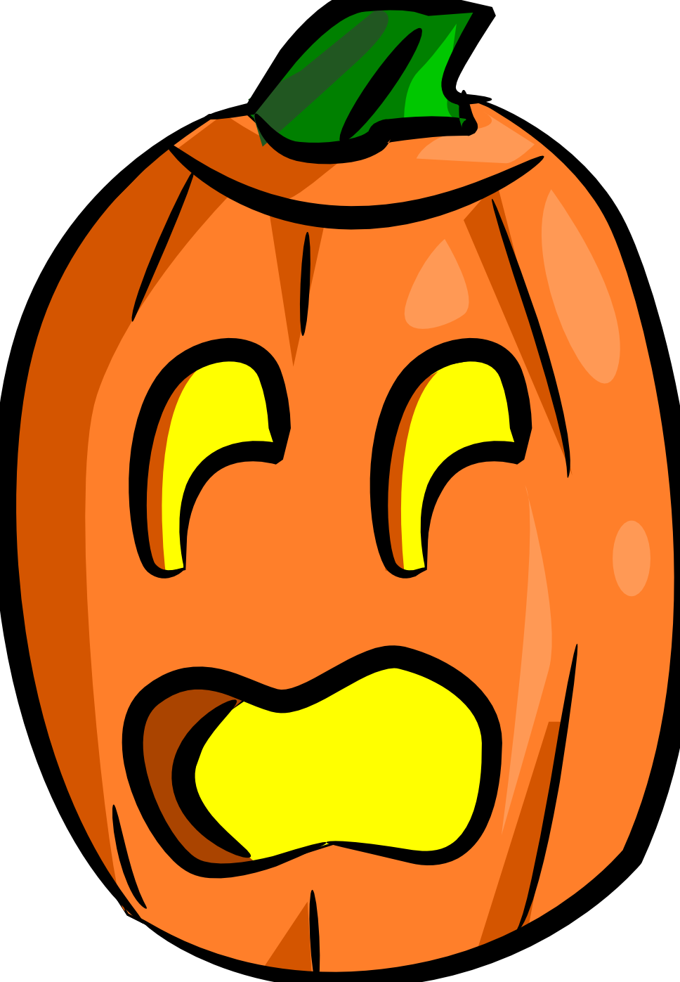 Clip Royalty Free Download Totally Free Clip Art Clipartix - Scared Jack O '- Lantern Face - Png Download (968x1397), Png Download