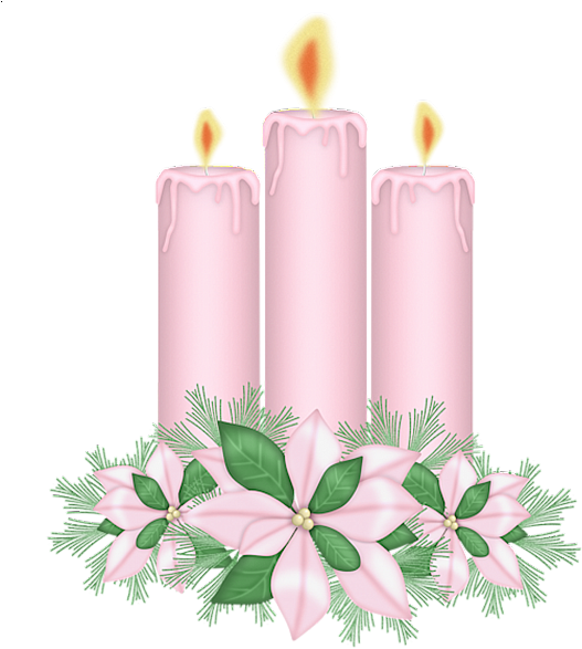 Candles Png Clipart - Pink Candle Clipart Transparent Png (543x600), Png Download