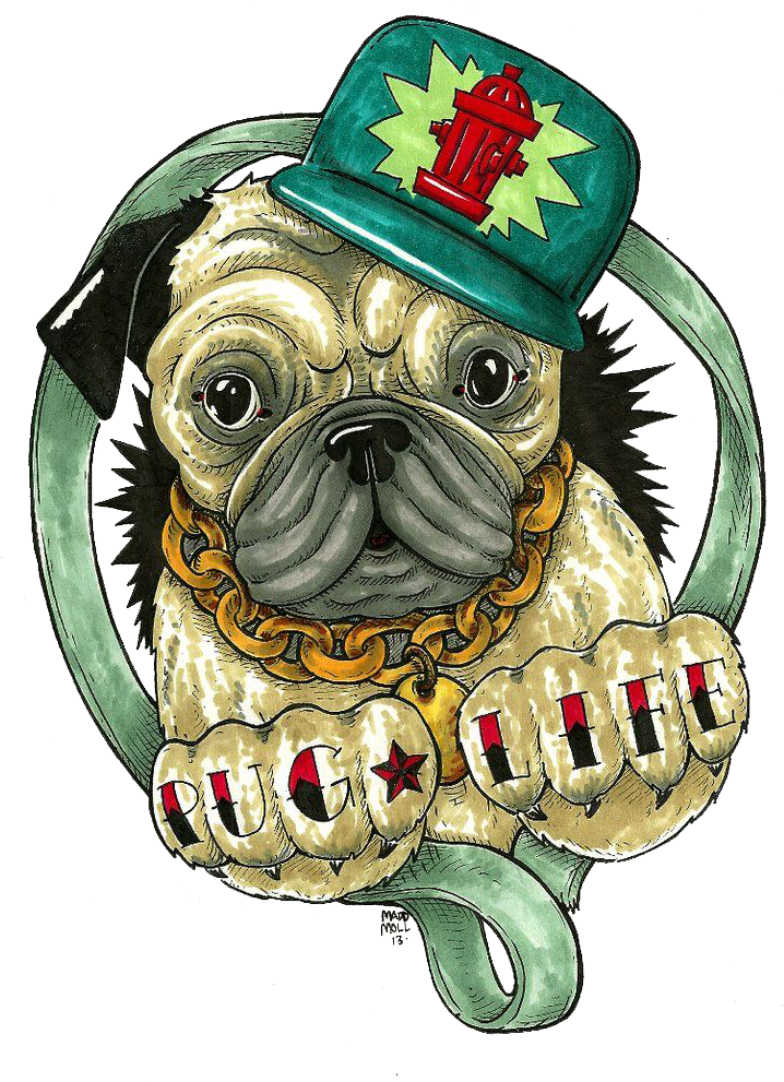 Pug Life Png Pic - Pug Clipart (766x1042), Png Download