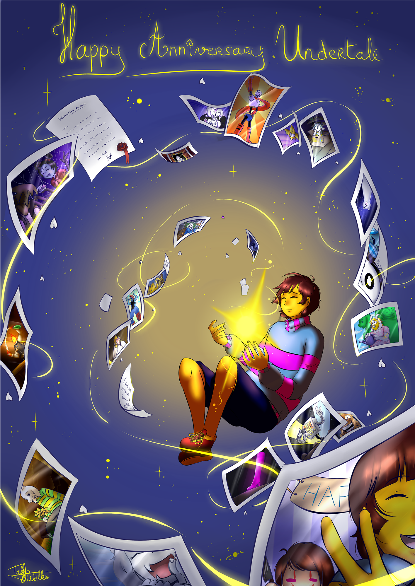 File 963aff84f5 Original - Undertale Poster Clipart (2000x2000), Png Download