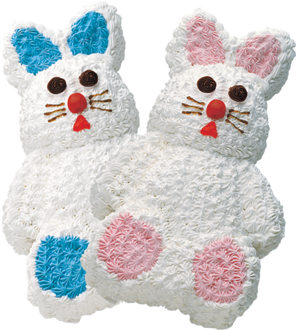 Bunny Robert And Robin Cake - Stuffed Toy Clipart (600x600), Png Download