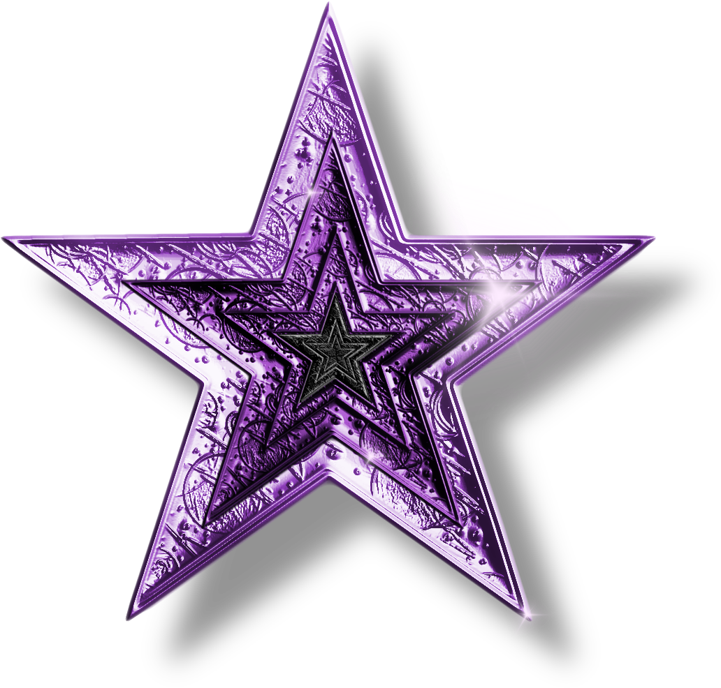 Pink And Star Vector Royalty Free Library - Purple Stars Clip Art - Png Download (1089x1031), Png Download