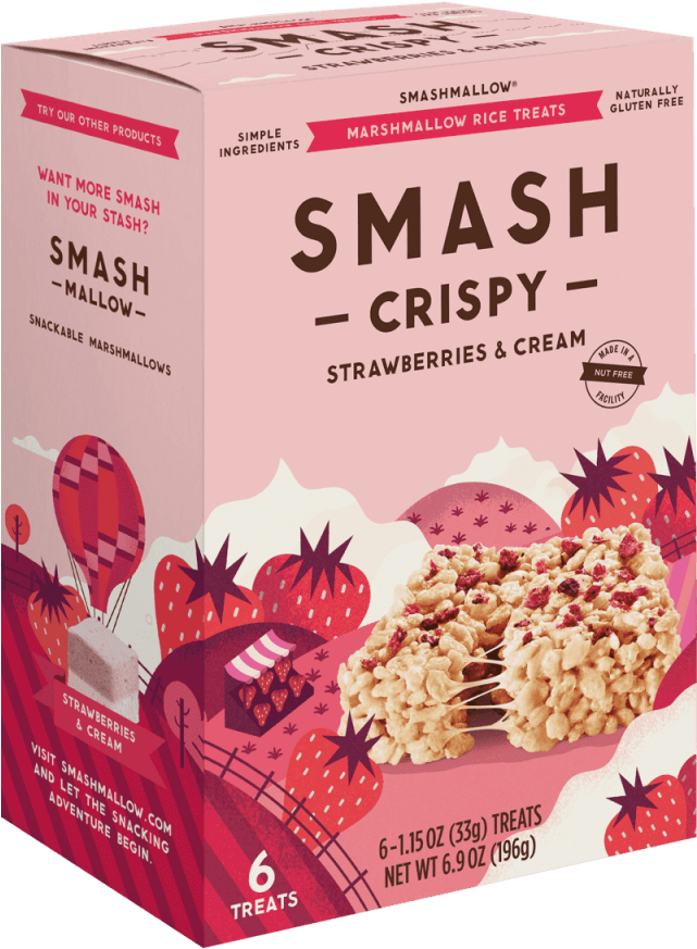 Marshmallow Rice Treats - Smash Crispy Clipart (960x960), Png Download