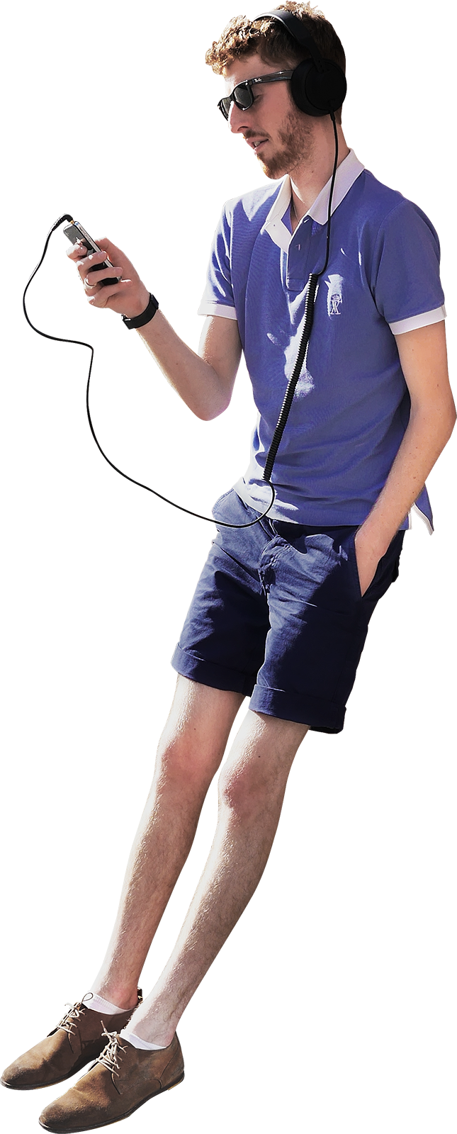 Skalgubbar 279 R Listeneing To Music - Person Leaning Against Wall Png