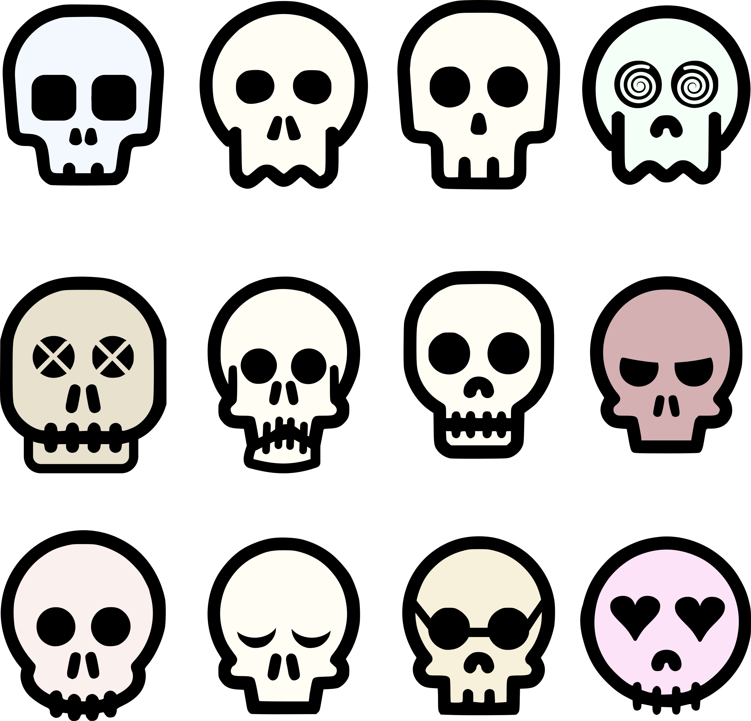 Skull Emoji Vector Clipart Image - Free Skull Cartoon Vector - Png Download (2400x2302), Png Download