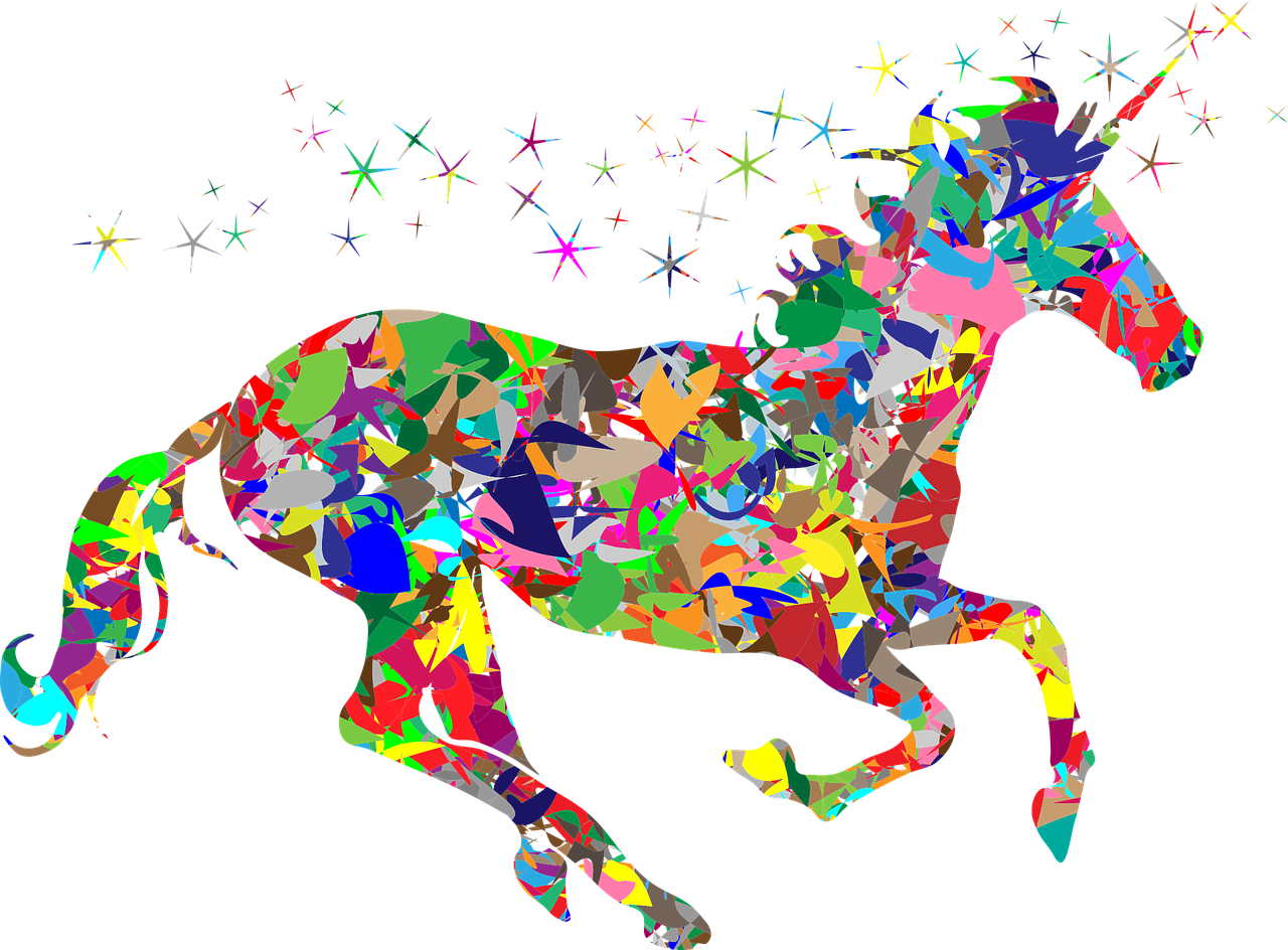 I Am Not A Unicorn Part - Modern Art Unicorn Clipart (1280x944), Png Download