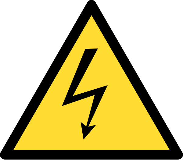High Voltage Warning Sign - High Voltage Clipart (600x525), Png Download