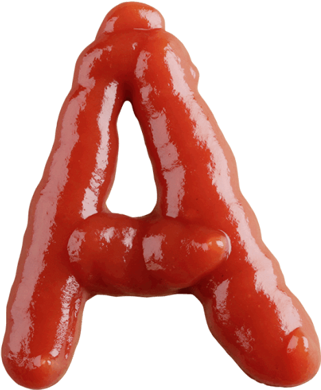 Fresh Ketchup Font - Ketchup Letter Clipart (595x595), Png Download