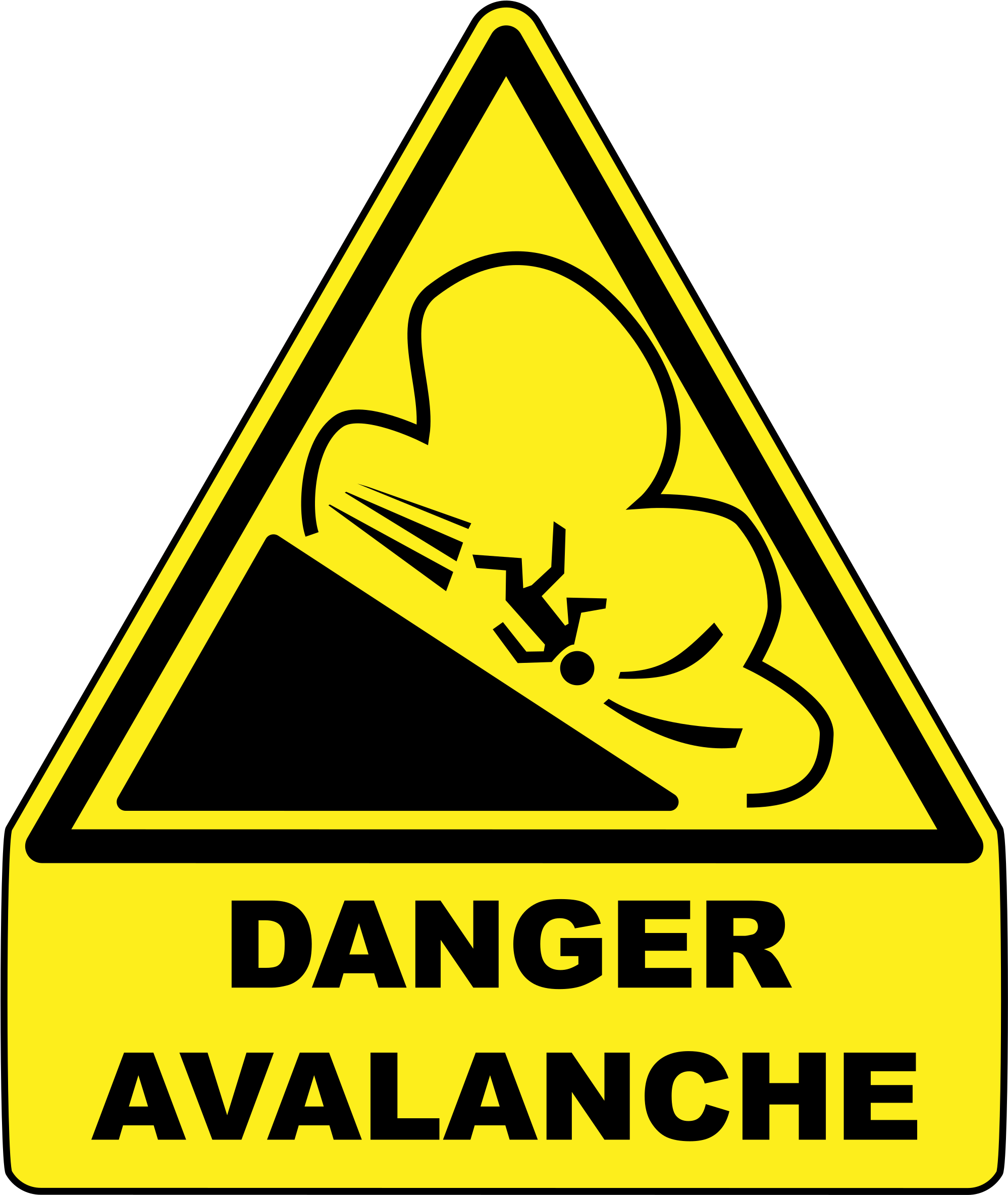 This Free Icons Png Design Of Avalanche Warning Sign Clipart (2030x2400), Png Download