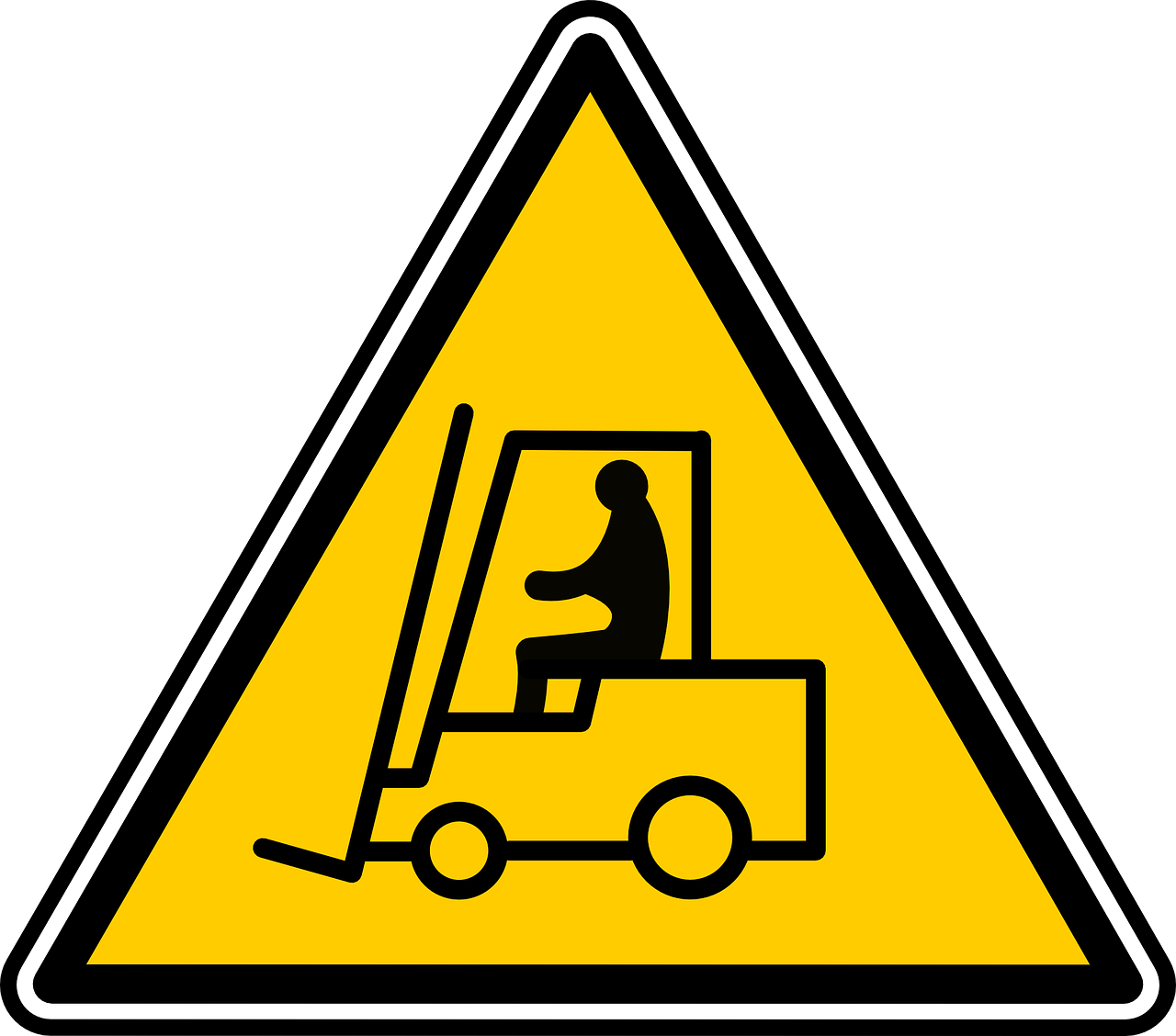 Caution Sign Transparent Png - Triangle In Everyday Life Clipart (800x705), Png Download