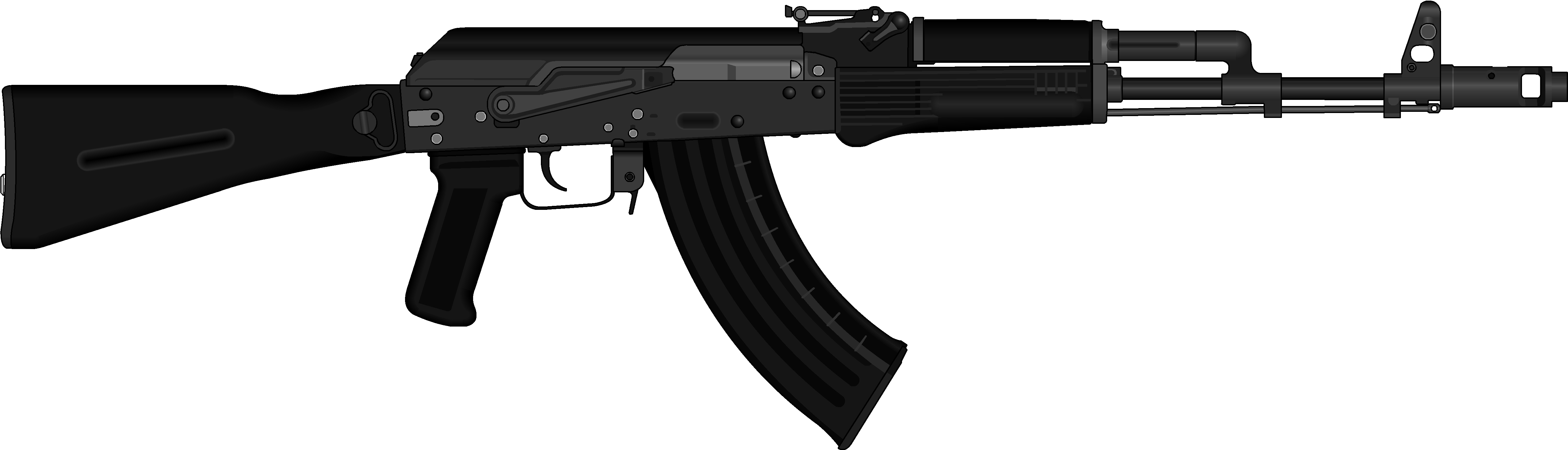 Ak-103 Synthetic Furniture - Ak 47 Clipart (5114x1469), Png Download