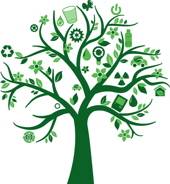 Greenspace Tre - Go Green Tree Png Clipart (597x646), Png Download